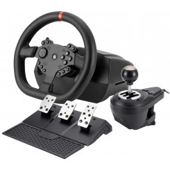 Кермо з педалями та коробкою передач GamePro RW070PM Black