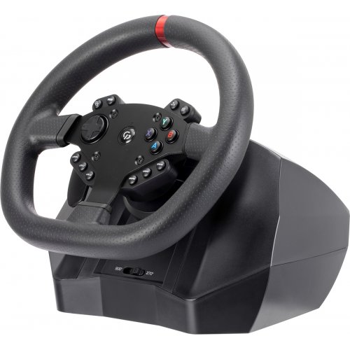 Руль с педалями и коробкой передач GamePro RW575PM Black купить в Украине: Киев, Днепр, Харьков, Одесса  | Низкая цена, отзывы, характеристики от TELEMART фото
