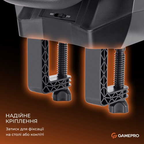 Руль с педалями и коробкой передач GamePro RW575PM Black купить в Украине: Киев, Днепр, Харьков, Одесса  | Низкая цена, отзывы, характеристики от TELEMART фото