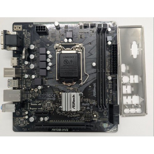 Материнская плата AsRock H410M-HVS (s1200, Intel H410) (Восстановлено продавцом, 819857) купить в Украине: Киев, Днепр, Харьков, Одесса  | Проверка совместимости, низкая цена, отзывы, характеристики от TELEMART фото