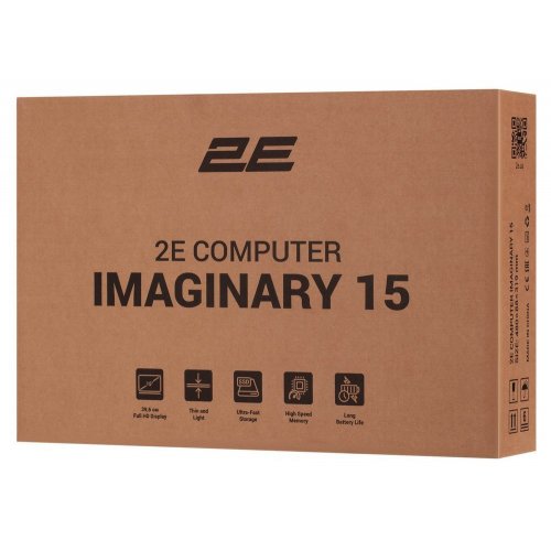 Ноутбук 2E Imaginary 15 (NL57AU-15UA19-W11EDU6) Black купить в Украине: Киев, Днепр, Харьков, Одесса  | Низкая цена, отзывы, характеристики от TELEMART фото