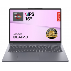 Ноутбук Lenovo IdeaPad Slim 3 16AHP10 (83KB002QRA) Luna Grey / 16″ (1920x1200, IPS) / AMD Ryzen 5 8640HS (3.5-4.9 ГГц), 6 ядер / AMD Radeon 760M / 16 ГБ (DDR5) / 512 ГБ (SSD) / Без ОС