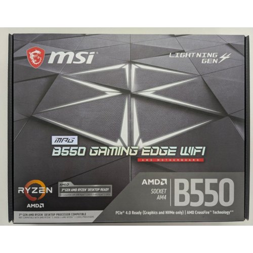 Материнська плата MSI MPG B550 GAMING EDGE WIFI (sAM4, AMD B550) (Відновлено продавцем, 819915) купити в Україні: Київ, Львів, Хмельницький, Тернопіль | Перевірка сумісності, низька ціна, відгуки, характеристики від TELEMART фото