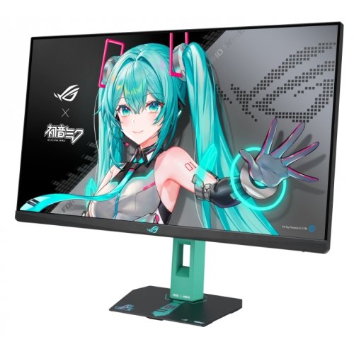 Монитор Asus 27" ROG Strix XG27ACMEG-G Hatsune Miku Edition (90LM0C7U-B01371) Black/Green купить в Украине: Киев, Днепр, Харьков, Одесса  | Низкая цена, отзывы, характеристики от TELEMART фото