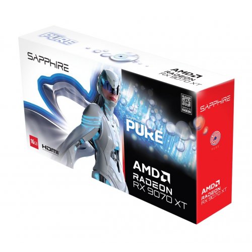 Уценка видеокарта Sapphire Radeon RX 9070 XT PURE 16384MB (11348-02-20G) (Вскрытая упаковка, 819927) купить в Украине: Киев, Днепр, Харьков, Одесса  | Проверка совместимости, низкая цена, отзывы, характеристики от TELEMART фото