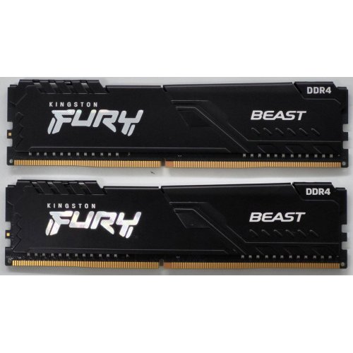 Озу Kingston DDR4 16GB (2x8GB) 3200Mhz FURY Beast Black (KF432C16BBK2/16) (Восстановлено продавцом, 819997) купить в Украине: Киев, Днепр, Харьков, Одесса  | Проверка совместимости, низкая цена, отзывы, характеристики от TELEMART фото