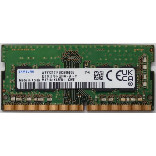 Озу Samsung SODIMM DDR4 8GB 3200Mhz (M471A1K43EB1-CWE) OEM (Восстановлено продавцом, 820004) купить в Украине: Киев, Днепр, Харьков, Одесса  | Проверка совместимости, низкая цена, отзывы, характеристики от TELEMART фото