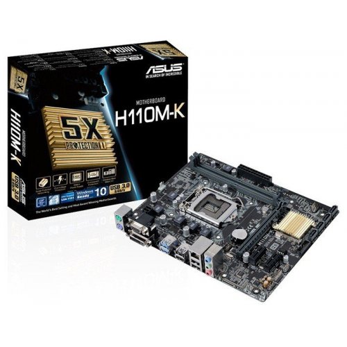 Материнская плата Asus H110M-K (s1151, Intel H110) (Восстановлено продавцом, 820014) купить в Украине: Киев, Днепр, Харьков, Одесса  | Проверка совместимости, низкая цена, отзывы, характеристики от TELEMART фото