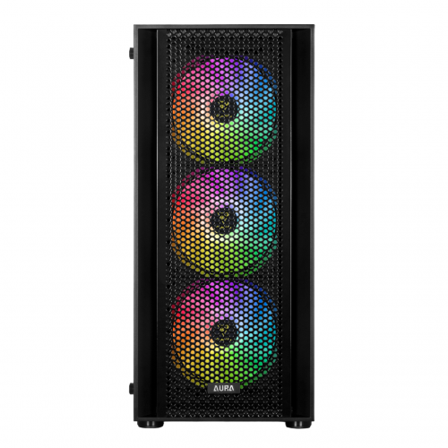 Корпус Gamdias AURA GC2 Tempered Glass без БП (4712960137134) Black (Восстановлено продавцом, 820024) купить в Украине: Киев, Днепр, Харьков, Одесса  | Проверка совместимости, низкая цена, отзывы, характеристики от TELEMART фото