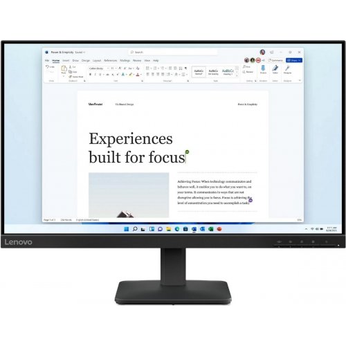 Монітор Lenovo 23.8" L24-4e (68C2KAC1UA) Black купити в Україні: Київ, Львів, Хмельницький, Тернопіль | Низька ціна, відгуки, характеристики від TELEMART фото
