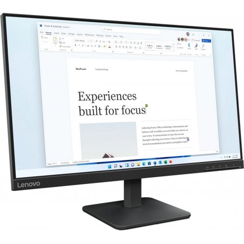 Монітор Lenovo 23.8" L24-4e (68C2KAC1UA) Black купити в Україні: Київ, Львів, Хмельницький, Тернопіль | Низька ціна, відгуки, характеристики від TELEMART фото
