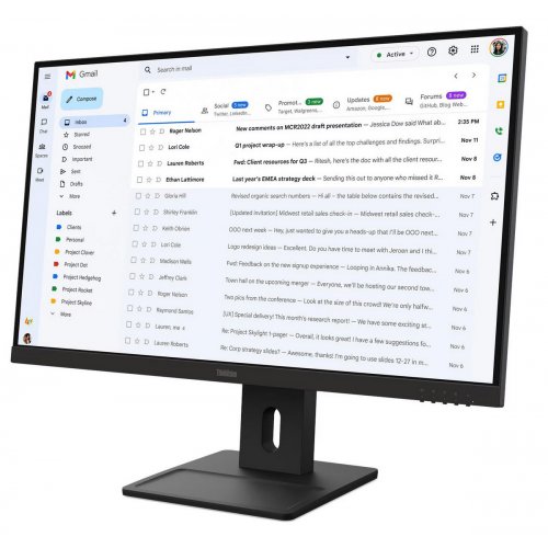 Монитор Lenovo 27" ThinkVision E27-40 (64BCMAT4EU) Black купить в Украине: Киев, Днепр, Харьков, Одесса  | Низкая цена, отзывы, характеристики от TELEMART фото