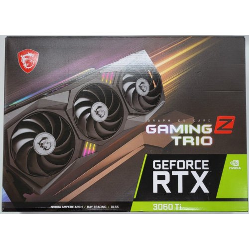 Видеокарта MSI GeForce RTX 3060 Ti GAMING Z TRIO 8192MB (RTX 3060 Ti GAMING Z TRIO 8G) LHR (Восстановлено продавцом, 820258) купить в Украине: Киев, Днепр, Харьков, Одесса  | Проверка совместимости, низкая цена, отзывы, характеристики от TELEMART фото
