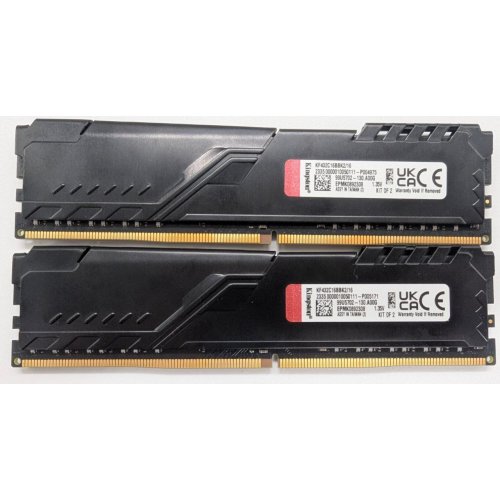 Озп Kingston DDR4 16GB (2x8GB) 3200Mhz FURY Beast Black (KF432C16BBK2/16) (Відновлено продавцем, 820270) купити в Україні: Київ, Львів, Хмельницький, Тернопіль | Перевірка сумісності, низька ціна, відгуки, характеристики від TELEMART фото