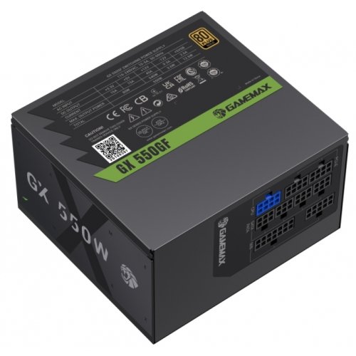 Блок питания GAMEMAX GX 550GF 550W (GX 550GF) Black купить в Украине: Киев, Днепр, Харьков, Одесса  | Проверка совместимости, низкая цена, отзывы, характеристики от TELEMART фото 4 Блок питания GAMEMAX GX 550GF 550W (GX 550GF) Black купить в Украине: Киев, Днепр, Харьков, Одесса  | Проверка совместимости, низкая цена, отзывы, характеристики от TELEMART фото