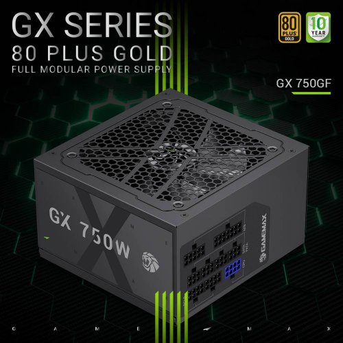 Блок питания GAMEMAX GX 750GF 750W (GX 750GF) Black купить в Украине: Киев, Днепр, Харьков, Одесса  | Проверка совместимости, низкая цена, отзывы, характеристики от TELEMART фото 6 Блок питания GAMEMAX GX 750GF 750W (GX 750GF) Black купить в Украине: Киев, Днепр, Харьков, Одесса  | Проверка совместимости, низкая цена, отзывы, характеристики от TELEMART фото