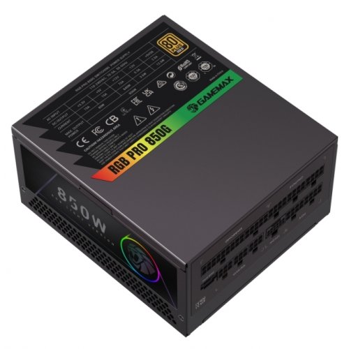 Блок питания GAMEMAX RGB PRO 850G 850W (RGB PRO 850G) Black купить в Украине: Киев, Днепр, Харьков, Одесса  | Проверка совместимости, низкая цена, отзывы, характеристики от TELEMART фото 6 Блок питания GAMEMAX RGB PRO 850G 850W (RGB PRO 850G) Black купить в Украине: Киев, Днепр, Харьков, Одесса  | Проверка совместимости, низкая цена, отзывы, характеристики от TELEMART фото