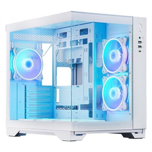 Корпус CHIEFTEC VISIO Tempered Glass без БП (GM-30W-TG-OP) White купить в Украине: Киев, Днепр, Харьков, Одесса  | Проверка совместимости, низкая цена, отзывы, характеристики от TELEMART фото