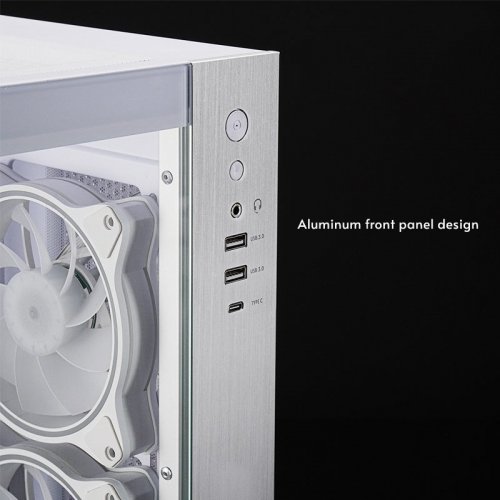 Корпус CHIEFTEC VISIO Tempered Glass без БП (GM-30W-TG-OP) White купить в Украине: Киев, Днепр, Харьков, Одесса  | Проверка совместимости, низкая цена, отзывы, характеристики от TELEMART фото