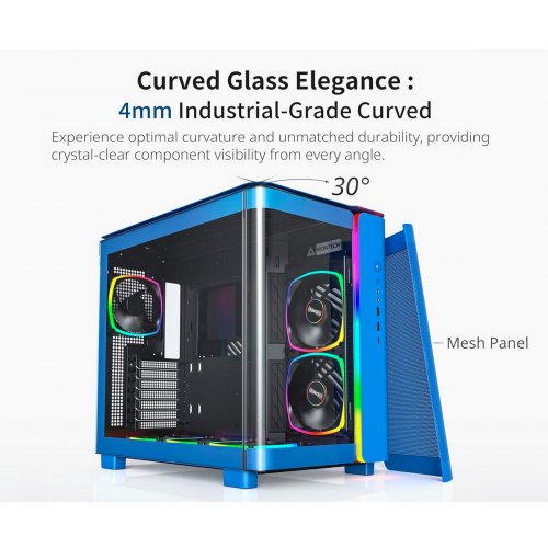 Корпус Montech King 95 Pro без БП Prussian Blue купить в Украине: Киев, Днепр, Харьков, Одесса  | Проверка совместимости, низкая цена, отзывы, характеристики от TELEMART фото