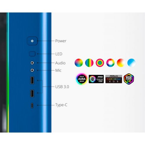 Корпус Montech King 95 Pro без БП Prussian Blue купить в Украине: Киев, Днепр, Харьков, Одесса  | Проверка совместимости, низкая цена, отзывы, характеристики от TELEMART фото