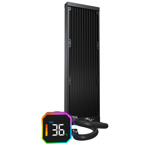 Готовая СВО Montech HyperFlow Digital 360 Black купить в Украине: Киев, Днепр, Харьков, Одесса  | Проверка совместимости, низкая цена, отзывы, характеристики от TELEMART фото