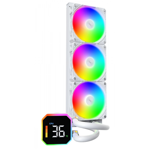 Готовая СВО Montech HyperFlow Digital 360 White купить в Украине: Киев, Днепр, Харьков, Одесса  | Проверка совместимости, низкая цена, отзывы, характеристики от TELEMART фото