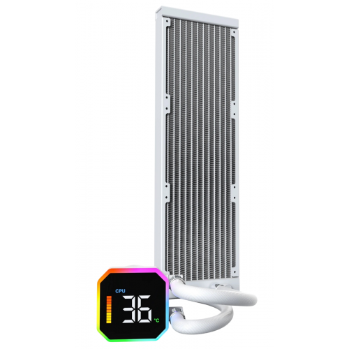 Готовая СВО Montech HyperFlow Digital 360 White купить в Украине: Киев, Днепр, Харьков, Одесса  | Проверка совместимости, низкая цена, отзывы, характеристики от TELEMART фото