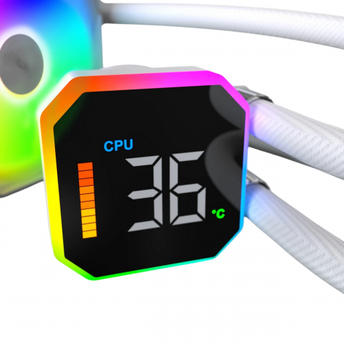 Готовая СВО Montech HyperFlow Digital 360 White купить в Украине: Киев, Днепр, Харьков, Одесса  | Проверка совместимости, низкая цена, отзывы, характеристики от TELEMART фото