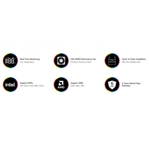 Готовая СВО Montech HyperFlow Digital 360 White купить в Украине: Киев, Днепр, Харьков, Одесса  | Проверка совместимости, низкая цена, отзывы, характеристики от TELEMART фото