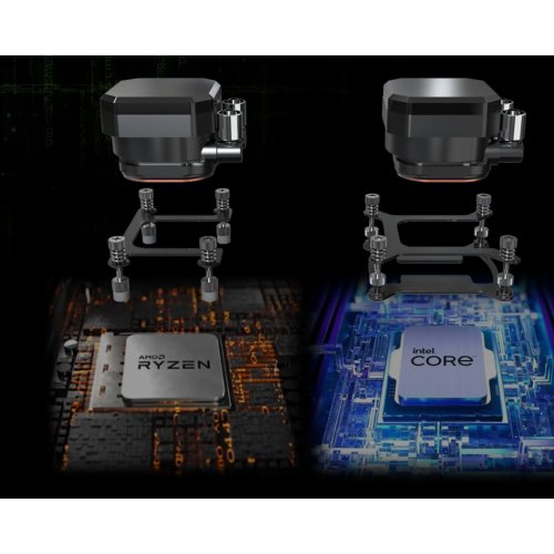 Готовая СВО Montech HyperFlow Digital 360 White купить в Украине: Киев, Днепр, Харьков, Одесса  | Проверка совместимости, низкая цена, отзывы, характеристики от TELEMART фото