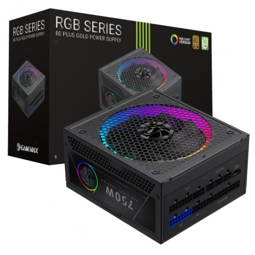 Блок питания GAMEMAX RGB 750G 750W (RGB 750G) Black купить в Украине: Киев, Днепр, Харьков, Одесса  | Проверка совместимости, низкая цена, отзывы, характеристики от TELEMART фото 5 Блок питания GAMEMAX RGB 750G 750W (RGB 750G) Black купить в Украине: Киев, Днепр, Харьков, Одесса  | Проверка совместимости, низкая цена, отзывы, характеристики от TELEMART фото