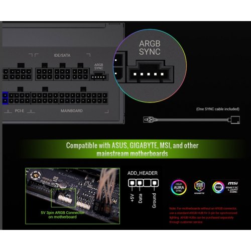 Блок питания GAMEMAX RGB 750G 750W (RGB 750G) Black купить в Украине: Киев, Днепр, Харьков, Одесса  | Проверка совместимости, низкая цена, отзывы, характеристики от TELEMART фото 19 Блок питания GAMEMAX RGB 750G 750W (RGB 750G) Black купить в Украине: Киев, Днепр, Харьков, Одесса  | Проверка совместимости, низкая цена, отзывы, характеристики от TELEMART фото