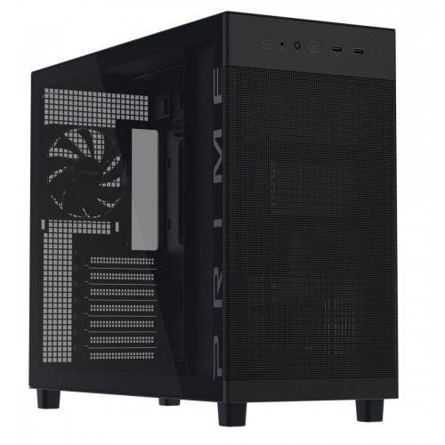 Корпус Asus Prime AP303 Tempered Glass без БП (90DC00V0-B39010) Black купить в Украине: Киев, Днепр, Харьков, Одесса  | Проверка совместимости, низкая цена, отзывы, характеристики от TELEMART фото