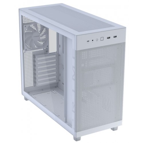 Корпус Asus Prime AP303 Tempered Glass без БП (90DC00V3-B39010) White купить в Украине: Киев, Днепр, Харьков, Одесса  | Проверка совместимости, низкая цена, отзывы, характеристики от TELEMART фото