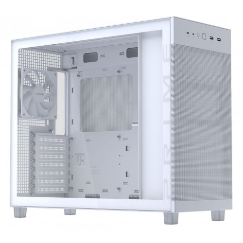 Корпус Asus Prime AP303 Tempered Glass без БП (90DC00V3-B39010) White купить в Украине: Киев, Днепр, Харьков, Одесса  | Проверка совместимости, низкая цена, отзывы, характеристики от TELEMART фото