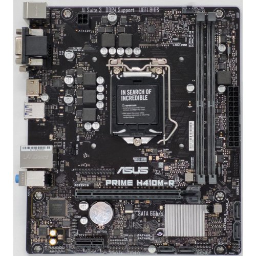Материнская плата Asus PRIME H410M-R-SI (s1200, Intel H410) (Восстановлено продавцом, 820546) купить в Украине: Киев, Днепр, Харьков, Одесса  | Проверка совместимости, низкая цена, отзывы, характеристики от TELEMART фото