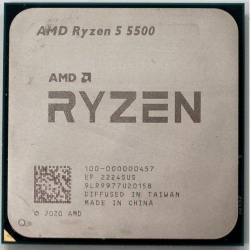 Процессор AMD Ryzen 5 5500 3.6(4.2)GHz 16MB sAM4 Tray (100-000000457) (Восстановлено продавцом, 820563) купить в Украине: Киев, Днепр, Харьков, Одесса  | Проверка совместимости, низкая цена, отзывы, характеристики от TELEMART фото