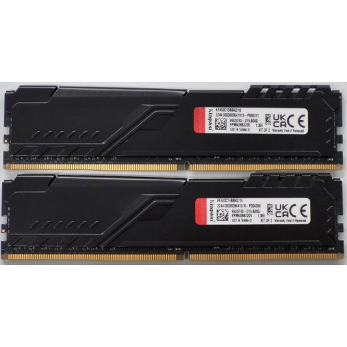Озу Kingston DDR4 16GB (2x8GB) 3200Mhz FURY Beast Black (KF432C16BBK2/16) (Восстановлено продавцом, 820566) купить в Украине: Киев, Днепр, Харьков, Одесса  | Проверка совместимости, низкая цена, отзывы, характеристики от TELEMART фото