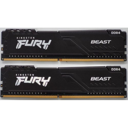 Озу Kingston DDR4 16GB (2x8GB) 3200Mhz FURY Beast Black (KF432C16BBK2/16) (Восстановлено продавцом, 820568) купить в Украине: Киев, Днепр, Харьков, Одесса  | Проверка совместимости, низкая цена, отзывы, характеристики от TELEMART фото