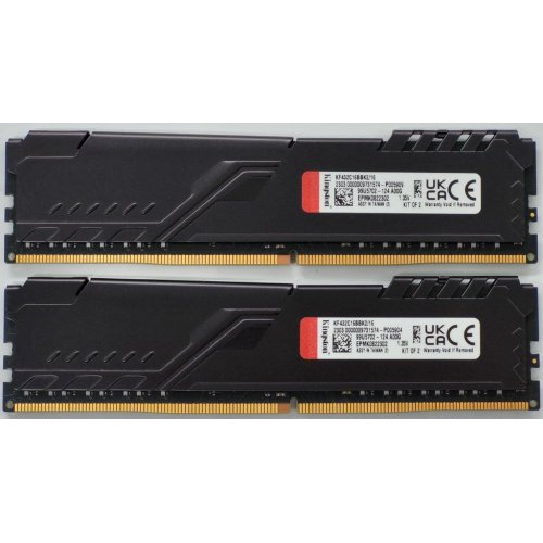 Озу Kingston DDR4 16GB (2x8GB) 3200Mhz FURY Beast Black (KF432C16BBK2/16) (Восстановлено продавцом, 820569) купить в Украине: Киев, Днепр, Харьков, Одесса  | Проверка совместимости, низкая цена, отзывы, характеристики от TELEMART фото