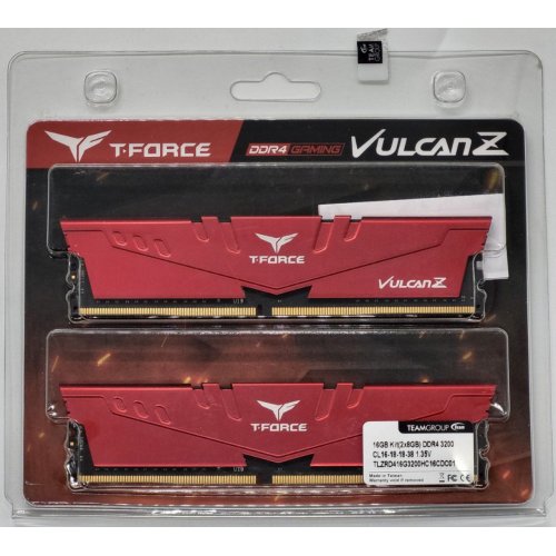 Озу Team DDR4 16GB (2x8GB) 3200Mhz T-Force Vulcan Z Red (TLZRD416G3200HC16CDC01) (Восстановлено продавцом, 820572) купить в Украине: Киев, Днепр, Харьков, Одесса  | Проверка совместимости, низкая цена, отзывы, характеристики от TELEMART фото