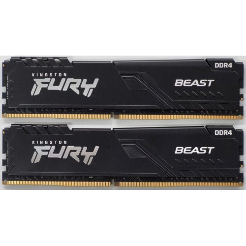 Озу Kingston DDR4 32GB (2x16GB) 3600Mhz FURY Beast Black (KF436C18BBK2/32) (Восстановлено продавцом, 820574) купить в Украине: Киев, Днепр, Харьков, Одесса  | Проверка совместимости, низкая цена, отзывы, характеристики от TELEMART фото