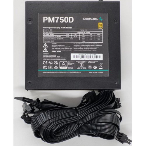 Блок живлення Deepcool PM750D 750W (R-PM750D-FA0B-EU) (Відновлено продавцем, 820645) купити в Україні: Київ, Львів, Хмельницький, Тернопіль | Перевірка сумісності, низька ціна, відгуки, характеристики від TELEMART фото