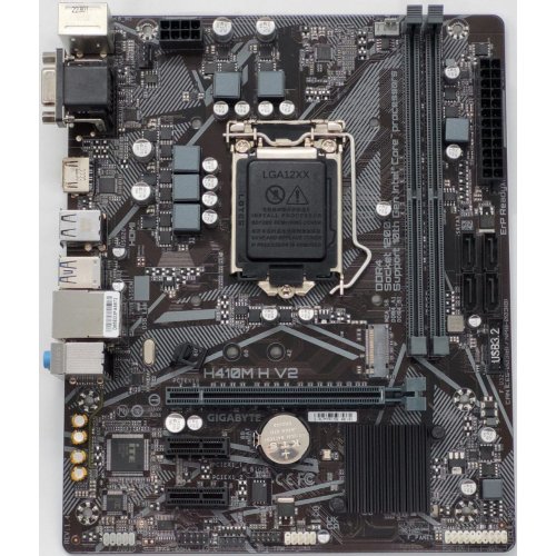 Материнская плата Gigabyte H410M H V2 (s1200, Intel H410) (Восстановлено продавцом, 820826) купить в Украине: Киев, Днепр, Харьков, Одесса  | Проверка совместимости, низкая цена, отзывы, характеристики от TELEMART фото