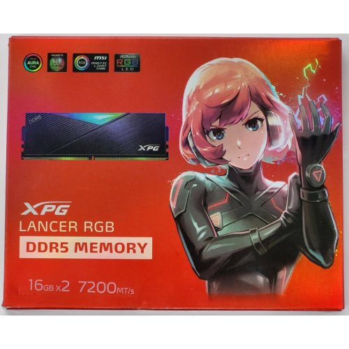 Озп ADATA DDR5 32GB (2x16GB) 7200MHz XPG Lancer RGB Black (AX5U7200C3416G-DCLARBK) (Відновлено продавцем, 820838) купити в Україні: Київ, Львів, Хмельницький, Тернопіль | Перевірка сумісності, низька ціна, відгуки, характеристики від TELEMART фото