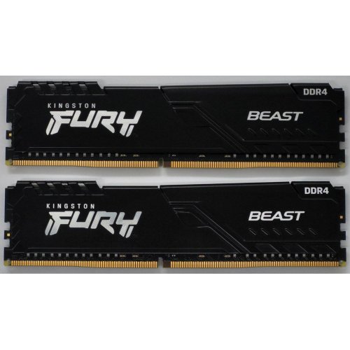 Озу Kingston DDR4 32GB (2x16GB) 3200Mhz FURY Beast Black (KF432C16BB1K2/32) (Восстановлено продавцом, 820852) купить в Украине: Киев, Днепр, Харьков, Одесса  | Проверка совместимости, низкая цена, отзывы, характеристики от TELEMART фото