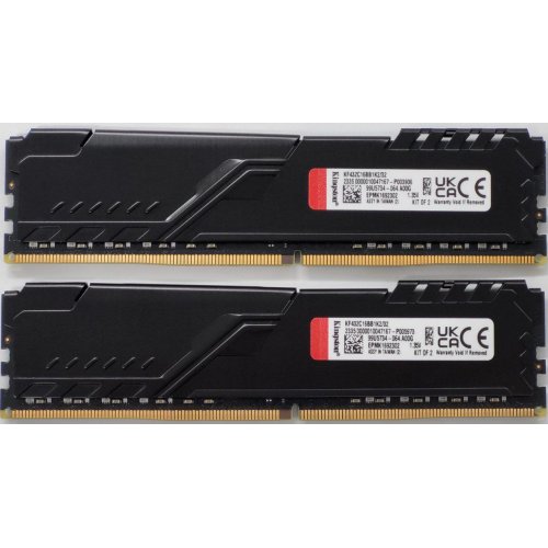 Озу Kingston DDR4 32GB (2x16GB) 3200Mhz FURY Beast Black (KF432C16BB1K2/32) (Восстановлено продавцом, 820852) купить в Украине: Киев, Днепр, Харьков, Одесса  | Проверка совместимости, низкая цена, отзывы, характеристики от TELEMART фото