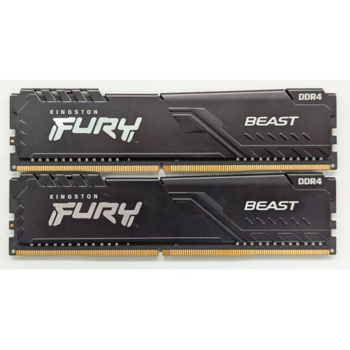 Озу Kingston DDR4 16GB (2x8GB) 3200Mhz FURY Beast Black (KF432C16BBK2/16) (Восстановлено продавцом, 821047) купить в Украине: Киев, Днепр, Харьков, Одесса  | Проверка совместимости, низкая цена, отзывы, характеристики от TELEMART фото