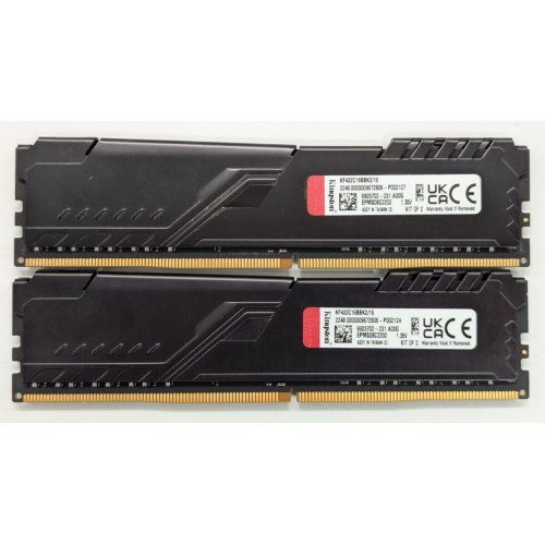 Озу Kingston DDR4 16GB (2x8GB) 3200Mhz FURY Beast Black (KF432C16BBK2/16) (Восстановлено продавцом, 821047) купить в Украине: Киев, Днепр, Харьков, Одесса  | Проверка совместимости, низкая цена, отзывы, характеристики от TELEMART фото